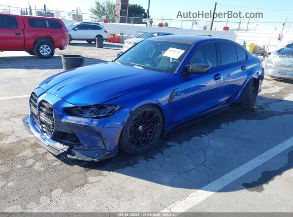WBS43AY07NFN16159 2022 BMW M3 Blue Front left