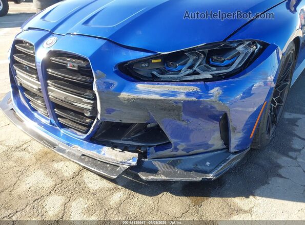 WBS43AY07NFN16159 2022 BMW M3 Blue Front view