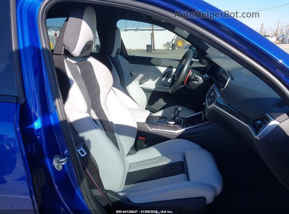 WBS43AY07NFN16159 2022 BMW M3 Blue Front interior view
