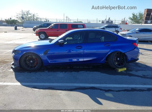 WBS43AY07NFN16159 2022 BMW M3 Blue 360 interior view