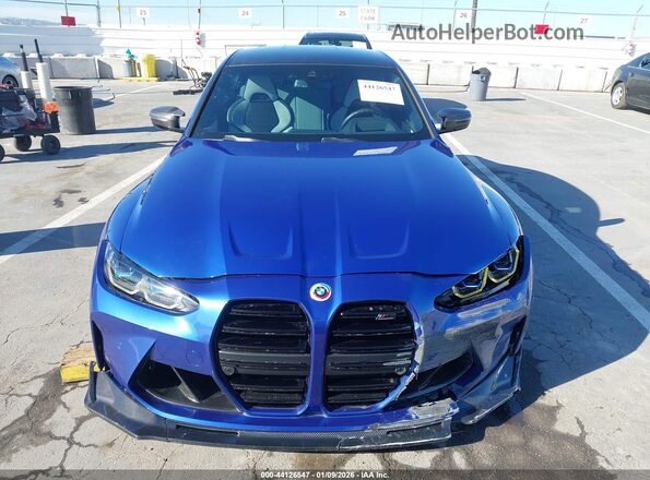 WBS43AY07NFN16159 2022 BMW M3 Blue Instrument cluster view