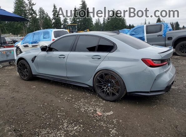 WBS43AY09NFL67236 2022 BMW M3 Gray Rear left