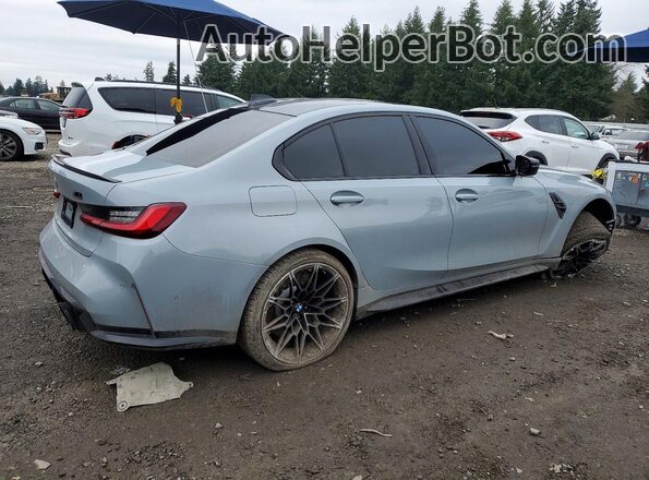WBS43AY09NFL67236 2022 BMW M3 Gray Rear right