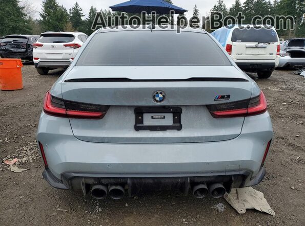 WBS43AY09NFL67236 2022 BMW M3 Gray Rear view