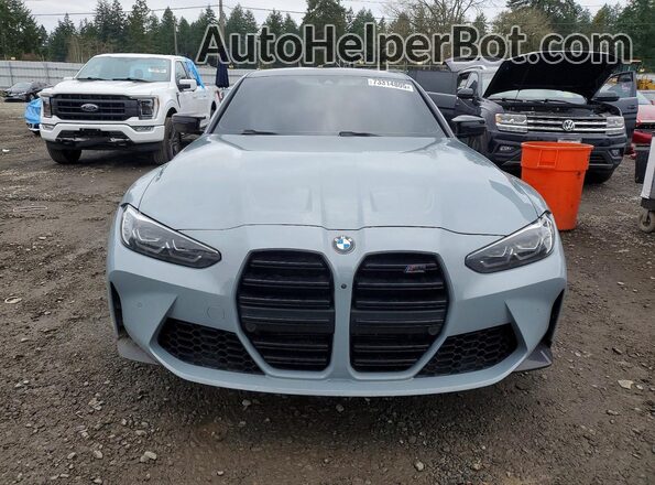 WBS43AY09NFL67236 2022 BMW M3 Gray Front view