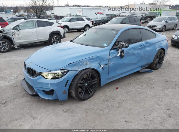 WBS4Y9C07LFH56917 2020 BMW M4 Blue Առջևի ձախ երեք քառորդ տեսարան