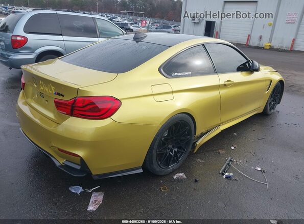 WBS4Y9C5XJAA74619 2018 BMW M4 Gold 