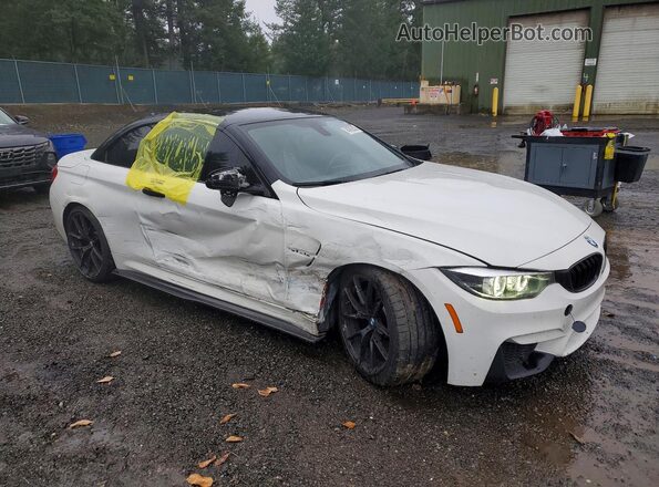 WBS4Z9C55JED22586 2018 BMW M4 White Front right