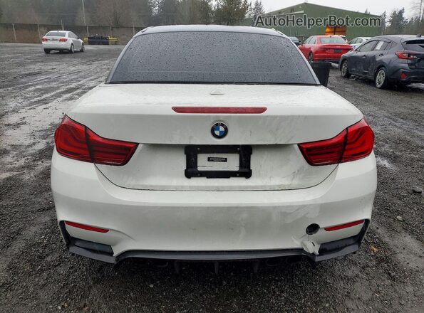 WBS4Z9C55JED22586 2018 BMW M4 White Rear view