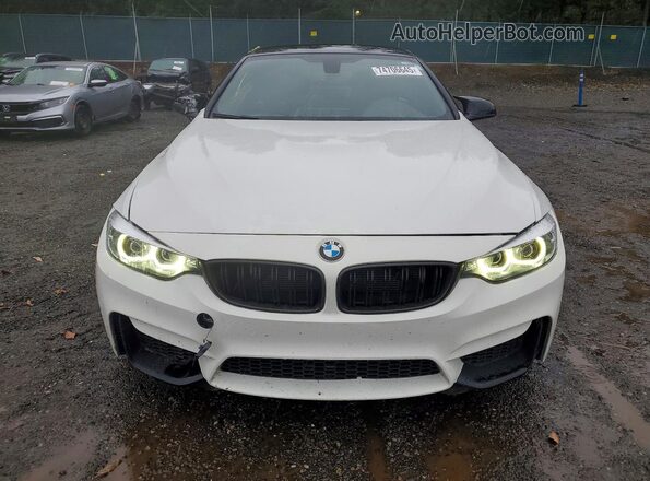 WBS4Z9C55JED22586 2018 BMW M4 White Front view