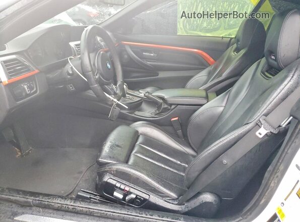 WBS4Z9C55JED22586 2018 BMW M4 White Front interior view