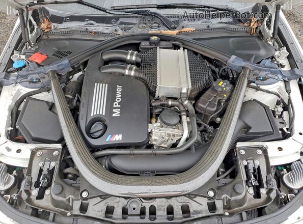 WBS4Z9C55JED22586 2018 BMW M4 White Rear interior view
