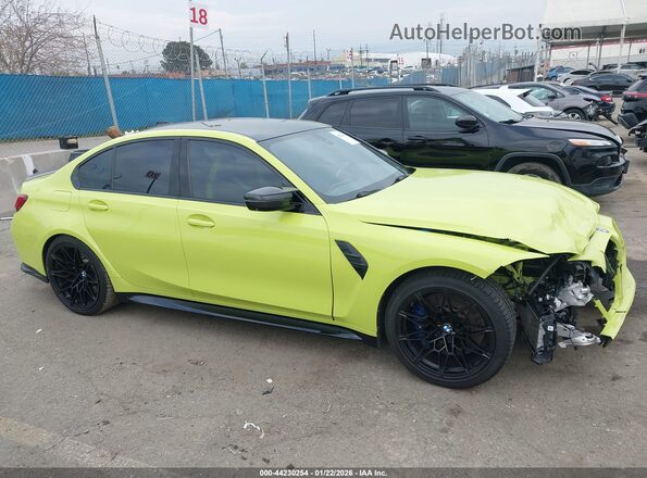 WBS53AY03NFM89739 2022 BMW M3 Yellow 360 interior view