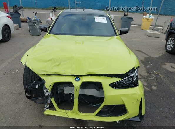 WBS53AY03NFM89739 2022 BMW M3 Yellow Rear interior view