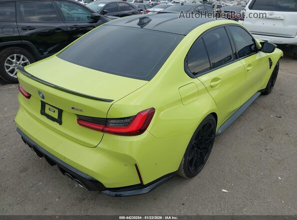 WBS53AY03NFM89739 2022 BMW M3 Yellow Rear right