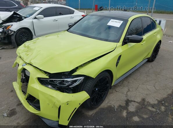 WBS53AY03NFM89739 2022 BMW M3 Yellow Front left