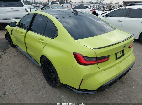 WBS53AY03NFM89739 2022 BMW M3 Yellow Rear left
