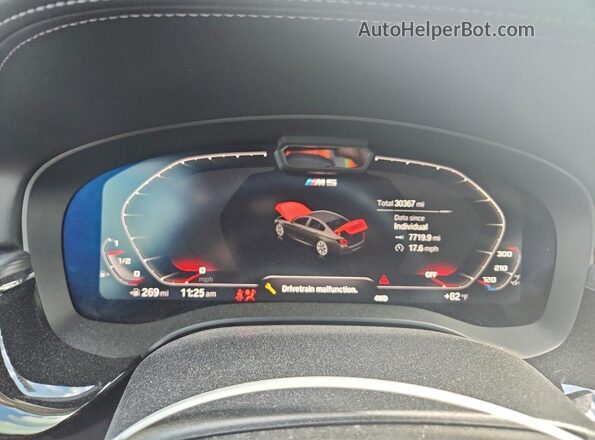 WBS83CH05MCF77820 2021 BMW M5 Gray Вид щитка приладів