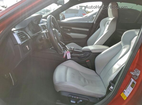 WBS8M9C51G5D31407 2016 BMW M3 Оранжевый Вид салона спереди