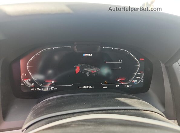 WBSDZ0C00SCT27754 2025 BMW M8 Black Widok zestawu wskaźników