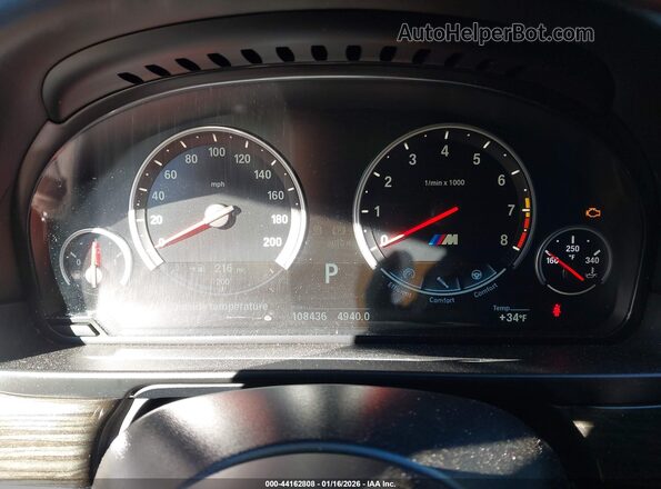 WBSFV9C52GD595775 2016 BMW M5 White Вид задніх сидінь