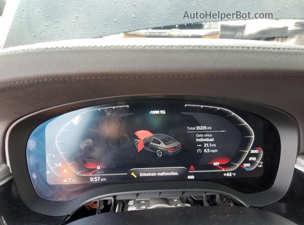 WBSJF0C01LB448778 2020 BMW M5 Gray Вид щитка приладів