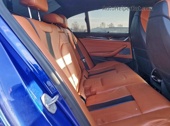 WBSJF0C59JB282308 2018 BMW M5 Blue Rear seats view
