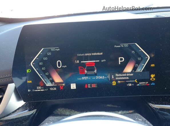 WBX73EF04P5X23196 2023 BMW X1 Gray Instrument cluster view