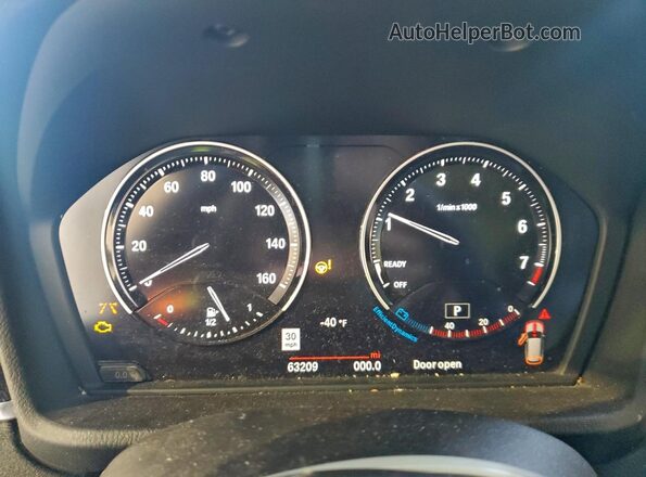 WBXJG9C08L5P76645 2020 BMW X1 White Սարքավորումների վահանակի տեսք