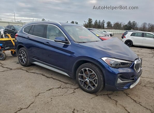WBXJG9C09L5P77755 2020 BMW X1 Синий Передняя правая четверть