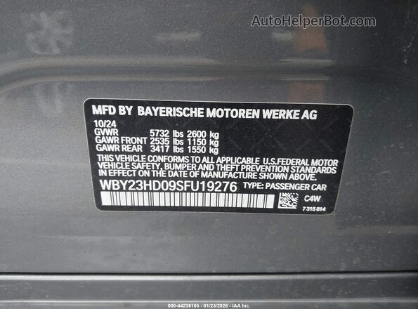 WBY23HD09SFU19276 2025 BMW I4 Gray Widok komory silnika