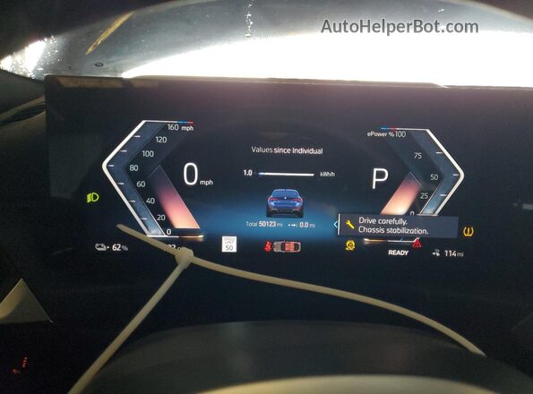 WBY33AW09NFM16553 2022 BMW I4 Blue ხელსაწყოთა პანელის ხედი