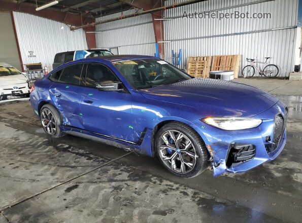 WBY33AW09NFM16553 2022 BMW I4 Blue წინა მარჯვენა
