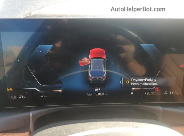 WBY73AW0XNFM61440 2022 BMW I4 Gray Instrument cluster view