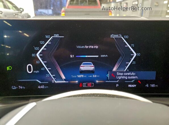 WBY83FB09RFS81301 2024 BMW I4 White Vista del cuadro de instrumentos