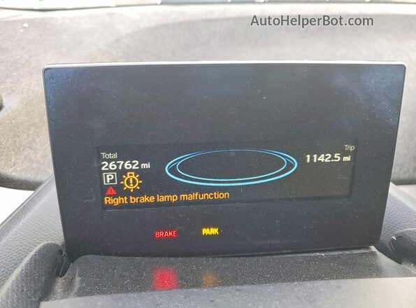 WBY8P2C59K7D33892 2019 BMW I3 White Вид щитка приладів