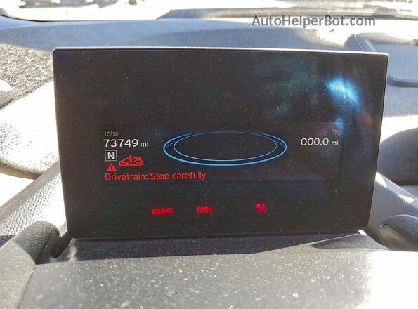 WBY8P4C55K7E55709 2019 BMW I3 White Instrument cluster view