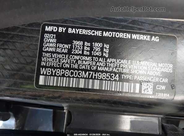 WBY8P8C03M7H98534 2021 BMW 7 SERIES Black 
