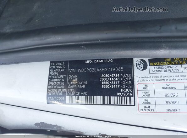 WD3PG2EA8H3219865 2017 MERCEDES-BENZ METRIS White Widok komory silnika