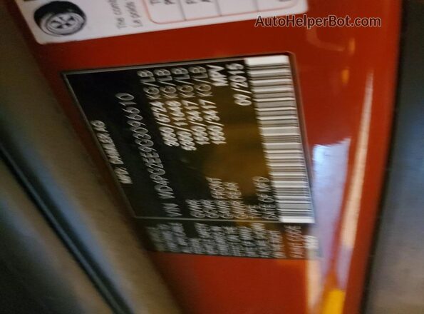 WD4PG2EE9G3096610 2016 MERCEDES-BENZ METRIS Red VIN კოდის სტიკერის ხედი
