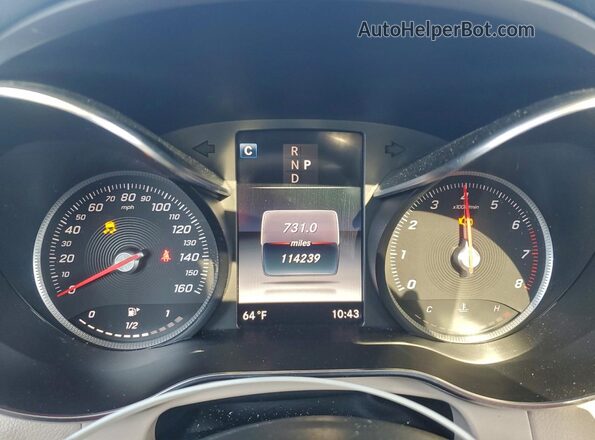 WDC0G4JB0K1000638 2019 MERCEDES-BENZ GLC-CLASS White Вид щитка приладів