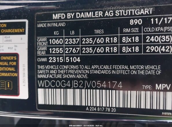 WDC0G4JB2JV054174 2018 MERCEDES-BENZ GLC 300 Blue 