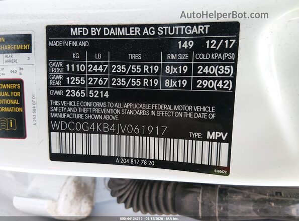 WDC0G4KB4JV061917 2018 MERCEDES-BENZ GLC 300 White Engine compartment view