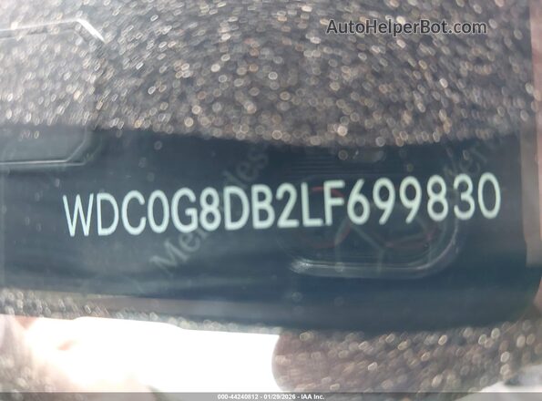 WDC0G8DB2LF699830 2020 MERCEDES-BENZ GLC 300 Черный 