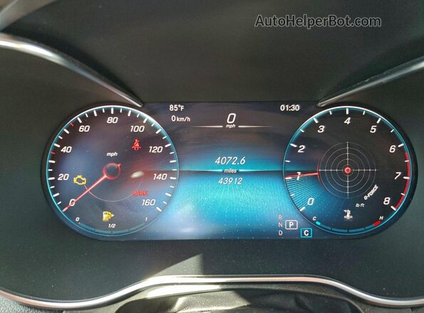 WDC0G8DB9LF754029 2020 MERCEDES-BENZ GLC-CLASS White Սարքավորումների վահանակի տեսք