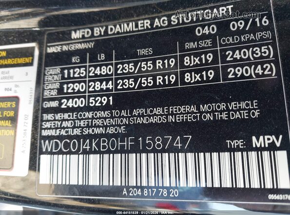 WDC0J4KB0HF158747 2017 MERCEDES-BENZ GLC 300 COUPE Black ძრავის განყოფილების ხედი