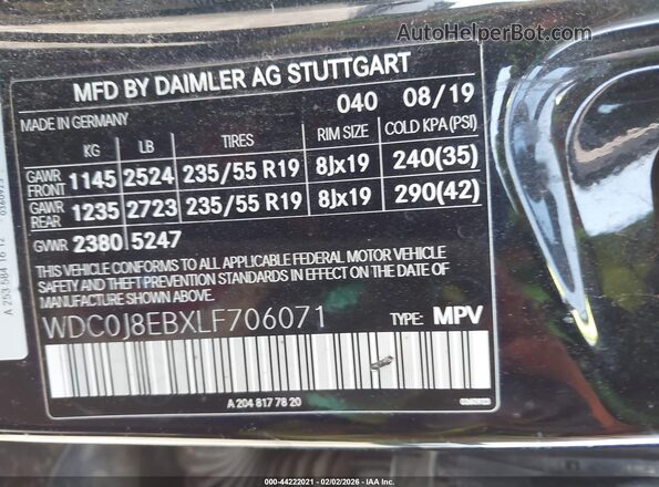 WDC0J8EBXLF706071 2020 MERCEDES-BENZ GLC 300 COUPE Black Вид підкапотного простору