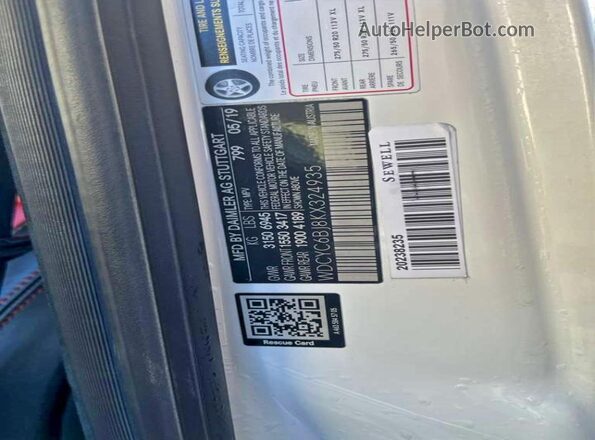WDCYC6BJ8KX324935 2019 MERCEDES-BENZ G-CLASS White Rear interior view