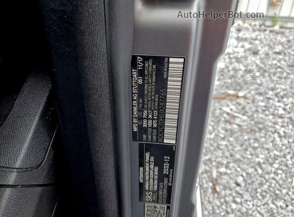 WDCYC7DH0JX287765 2018 MERCEDES-BENZ G-CLASS Silver Widok naklejki z numerem VIN