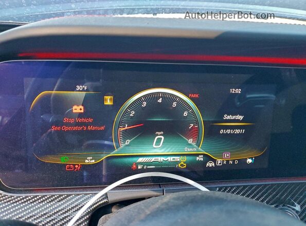 WDD7X8JB7KA006745 2019 MERCEDES-BENZ AMG Blue Vista del cuadro de instrumentos